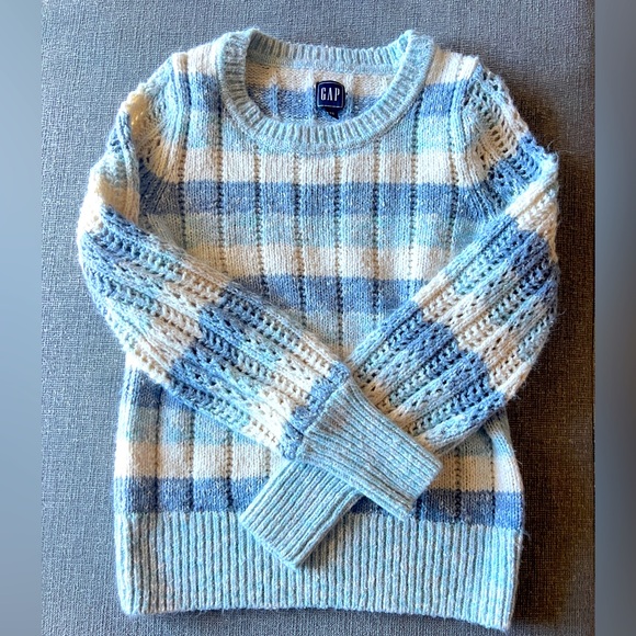 GAP Blue Pointelle Soft Sweater NWOT - Picture 1 of 3
